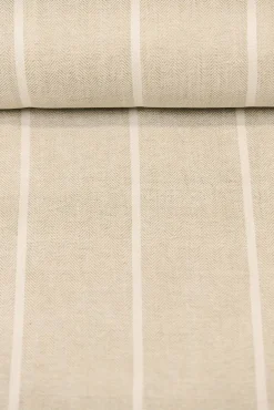 1 Yard Linen Novelty Herringbone Yarn Dyed Stripe Fabric Softened Color 54" Width
