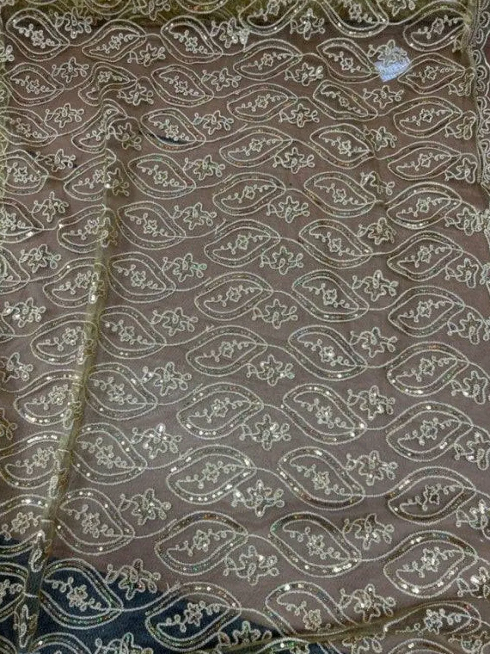 1 Yard Mango Shape Double Sided Border Lace Fabric 54" Width