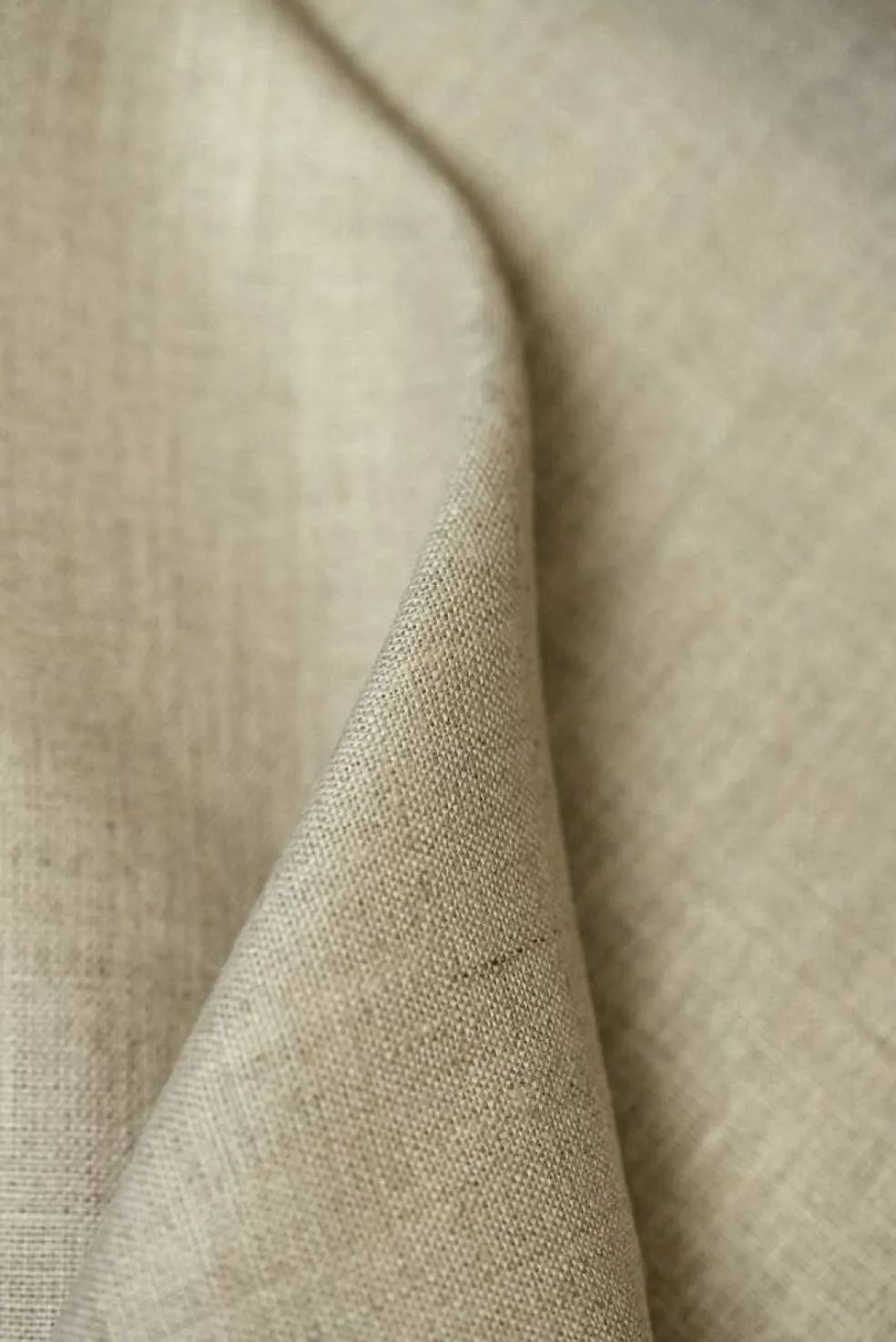 1 Yard Natural Pre Shrunk Pure Linen Fabric, Midweight Solid 60 Inches Wide