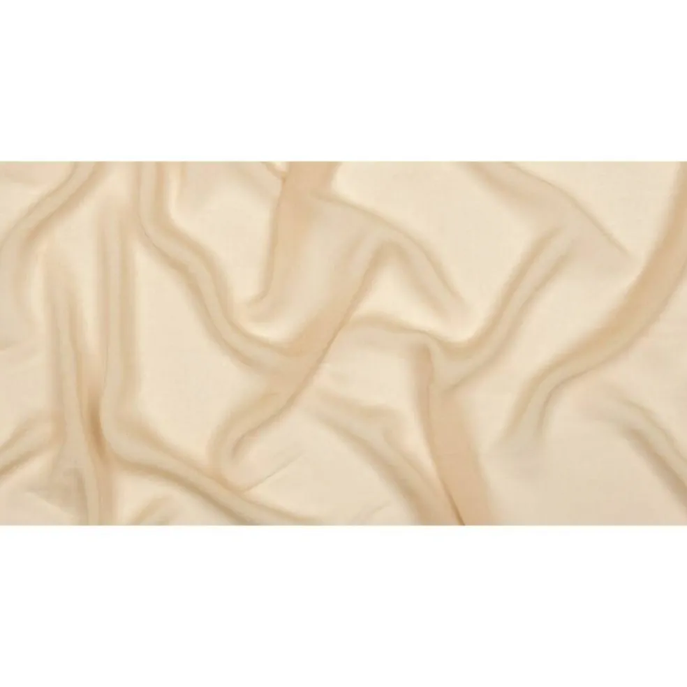 1 Yard Nude Viscose Georgette Fabric Lightweight Sheer Flowing Fabric Width 54 Inches