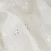1 Yard Off White Linen Eyelet Embroidery Fabric Lightweight 58" Wide