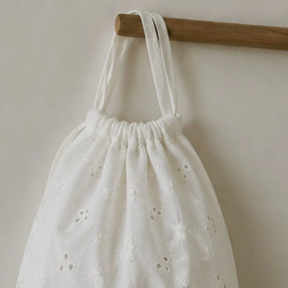 1 Yard Off White Linen Eyelet Embroidery Fabric Lightweight 58" Wide