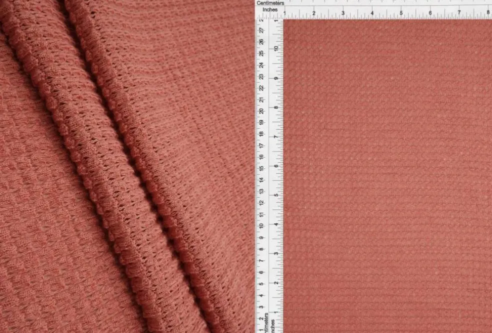 1 Yard Oversize Waffle Solid Stretch Knit Fabric 54/56 Inch Wide
