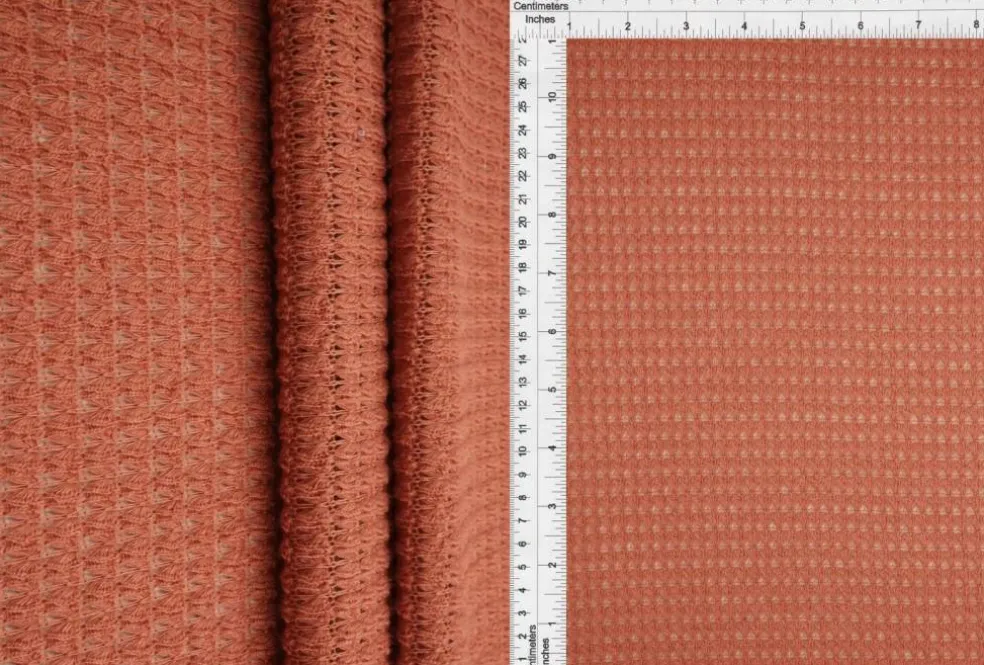 1 Yard Oversize Waffle Solid Stretch Knit Fabric 54/56 Inch Wide