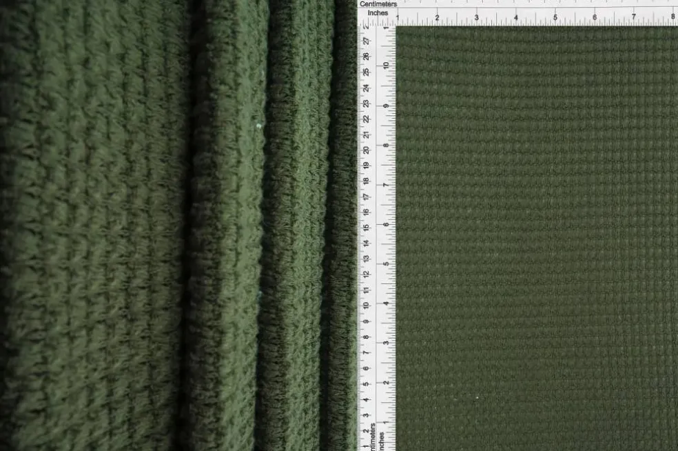 1 Yard Oversize Waffle Solid Stretch Knit Fabric 54/56 Inch Wide