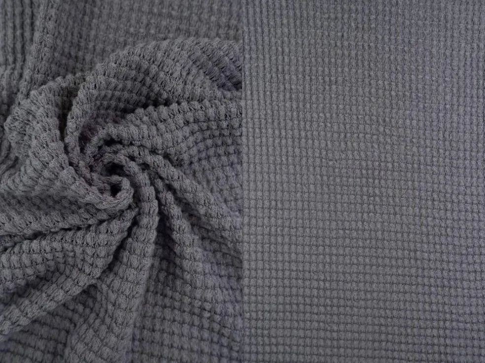 1 Yard Oversize Waffle Solid Stretch Knit Fabric 54/56 Inch Wide