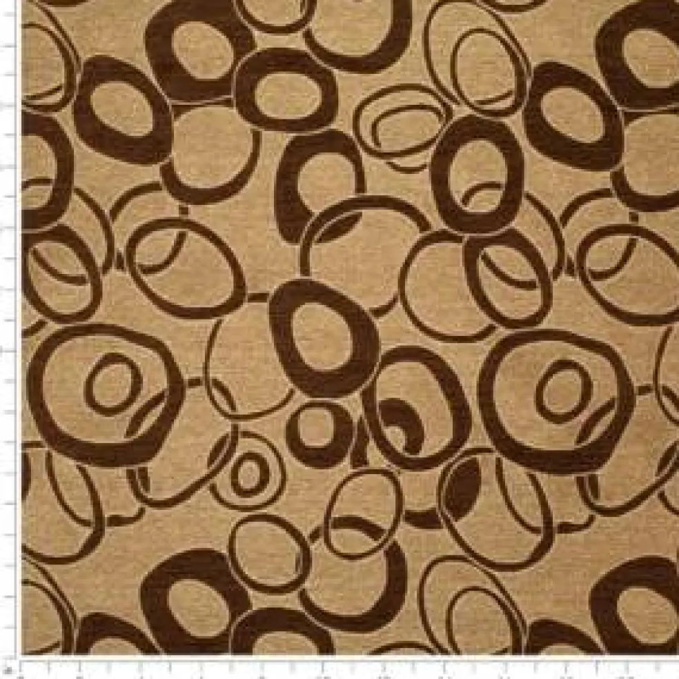 1 Yard 100 Percent Coffee Polyester Upholstery Fabric Fade Resistant 54 Inches Wide