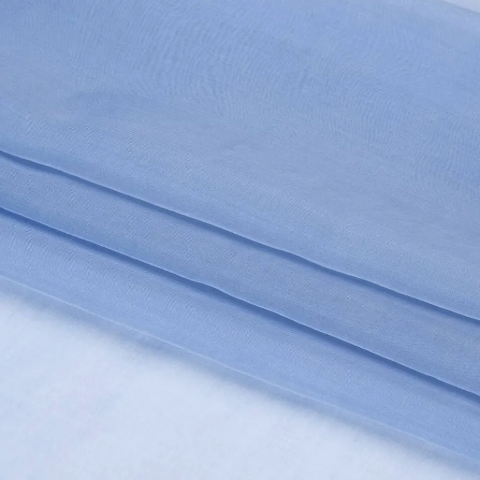 1 Yard Periwinkle Silk Voile Chiffon Like Fabric Lightweight Sheer, 54 Inches Wide