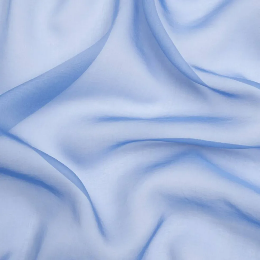1 Yard Periwinkle Silk Voile Chiffon Like Fabric Lightweight Sheer, 54 Inches Wide