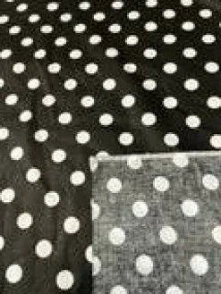 1 Yard Polka Dot Print Poly Cotton Fabric 58 Inches Wide Apparel