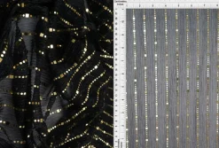 1 Yard Polyester Metallic 55 GSM Pleat Trans Fabric Sheer Soft 54/55" Width