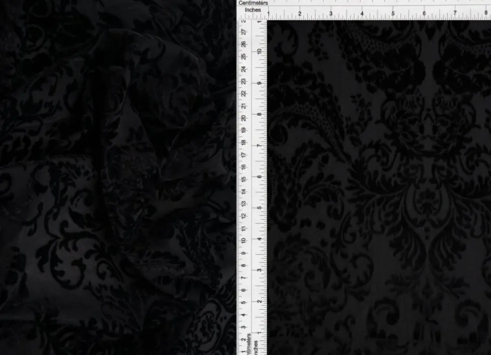 1 Yard Polyester Nylon Spandex Velvet Damask Fabric 58/60" Width