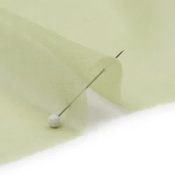 1 Yard Premium Silk Chiffon Fabric Sheer Lightweight Flowing Nile Green 54 Inch Width