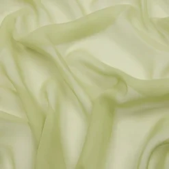 1 Yard Premium Silk Chiffon Fabric Sheer Lightweight Flowing Nile Green 54 Inch Width
