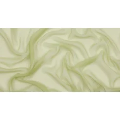 1 Yard Premium Silk Chiffon Fabric Sheer Lightweight Flowing Nile Green 54 Inch Width