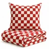1 Yard Red Checkered Print Poly Cotton Fabric 59 or 60 Inch Wide