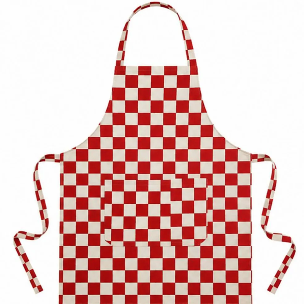 1 Yard Red Checkered Print Poly Cotton Fabric 59 or 60 Inch Wide