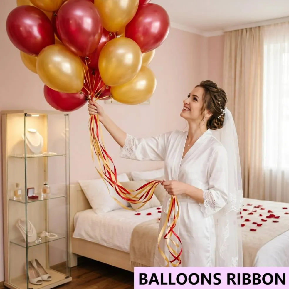 500 Yards Gold Curling Ribbon Balloon String Gift Wrapping Decor