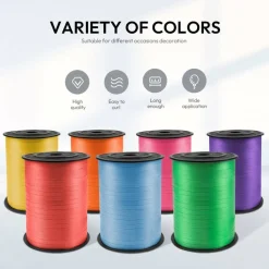 500 Yards Green Crimped Curling Ribbon – 1/5" Balloon String for Gifts, Crafts & Party Decor