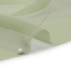 1 Yard Sheer Silk Chiffon Oil Green Premium Solid Lightweight 44 Inch Width