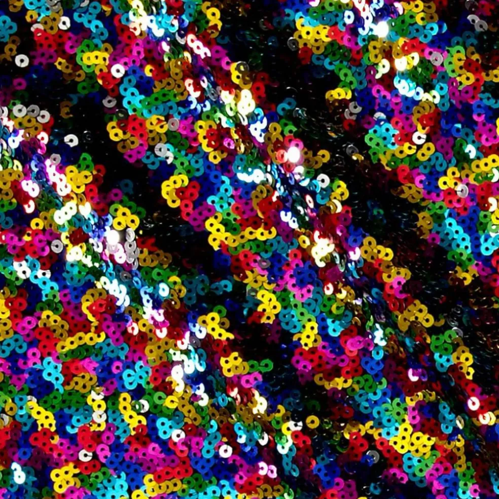 1 Yard Shimmering Sequin Fabric Stretch Mesh 54 Inch Width for Dresses & Decor