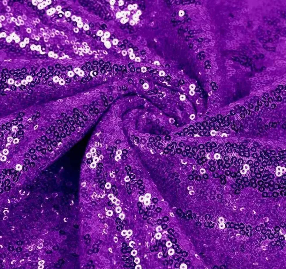 1 Yard Shimmering Sequin Fabric Stretch Mesh 54 Inch Width for Dresses & Decor