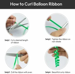 500 Yards White Curling Ribbon – 1/5