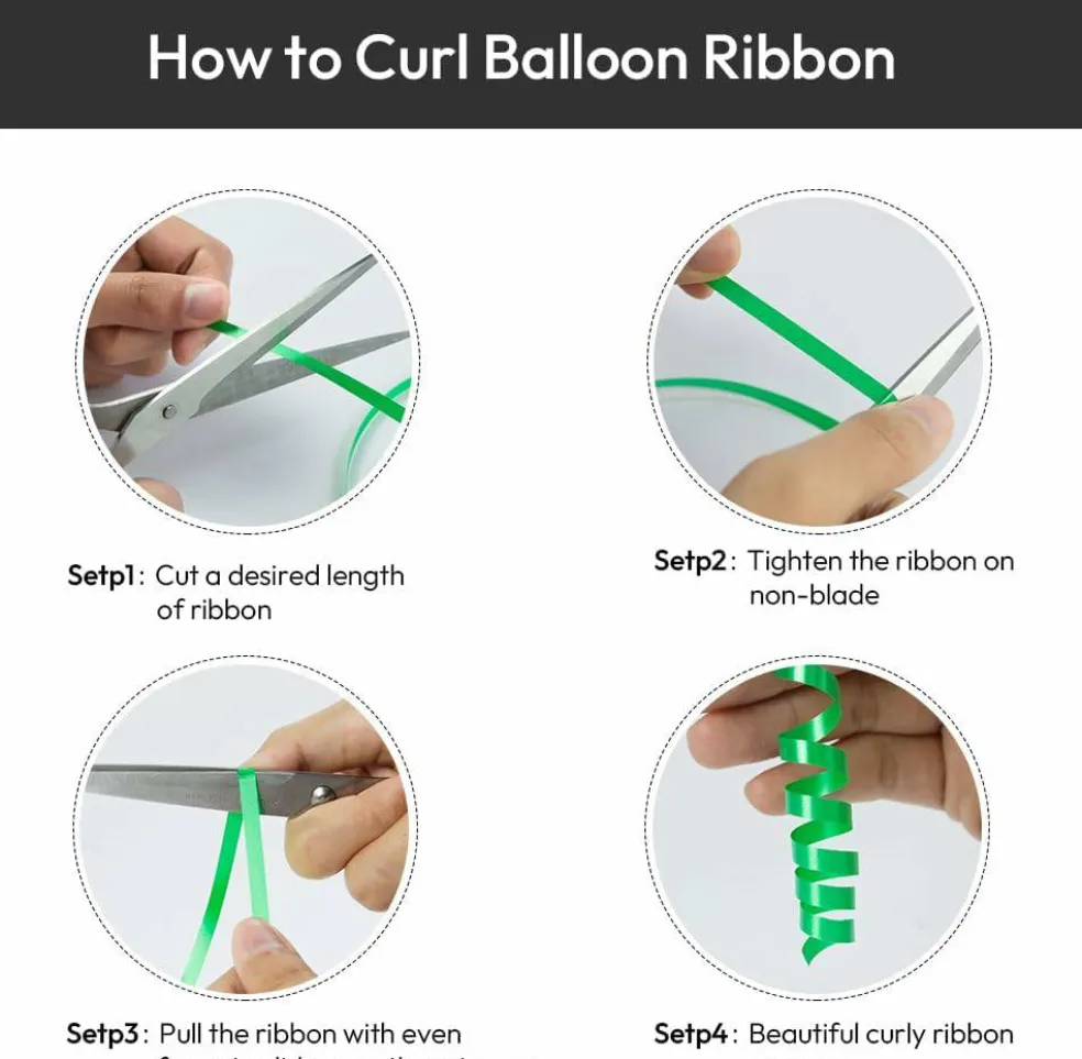 500 Yards White Curling Ribbon – 1/5" Balloon String for Gifts, Crafts & Party Decor