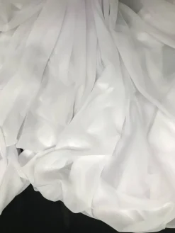 1 Yard White Chiffon Fabric Lightweight Material For Weddings Dresses Veils Curtains Backdrops And Crafts 59/60 Inch Width