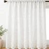 1 Yard White Medium Eyelet Double Border Fabric 41/42 Inches Wide