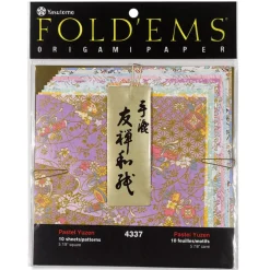 Yasutomo Yuzen Origami Papers - 5-7/8" x 5-7/8", Pastel, 10 Sheets