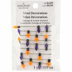 1yd. Mini Orange & Purple Garland by Ashland®
