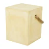 Yellow Contemporary Outdoor Accent Table, 15" x 15" x 18"