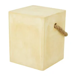 Yellow Contemporary Outdoor Accent Table, 15" x 15" x 18"