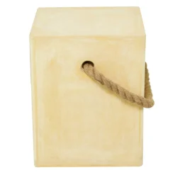 Yellow Contemporary Outdoor Accent Table, 15" x 15" x 18"