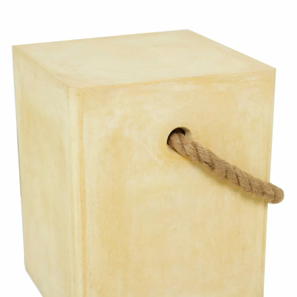 Yellow Contemporary Outdoor Accent Table, 15" x 15" x 18"
