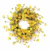 23" Yellow Daisy Wreath