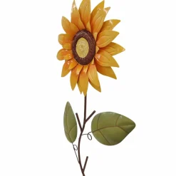 26" Yellow Metal Flower Yard Stake by Ashland®