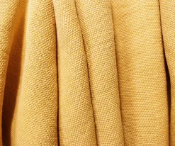 Yellow Moygashel Washed Irish Linen Solid Home Decorating Woven Fabric By the Yard