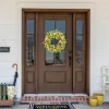 26" Yellow & Orange Berry & Thistle Floral Spring Wreath