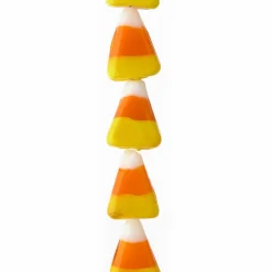 Yellow, Orange & White Candy Corn Glass Beads, 15mm by Bead Landing™