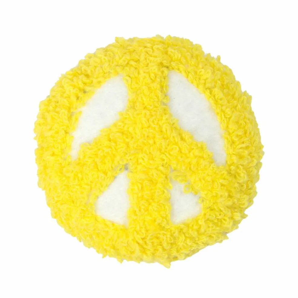 Yellow Peace Sign Filled Patch Embellishment by Celebrate It™