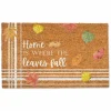 Yellow, Red & Green Leaf Home Is Where The Leaves Fall Doormat