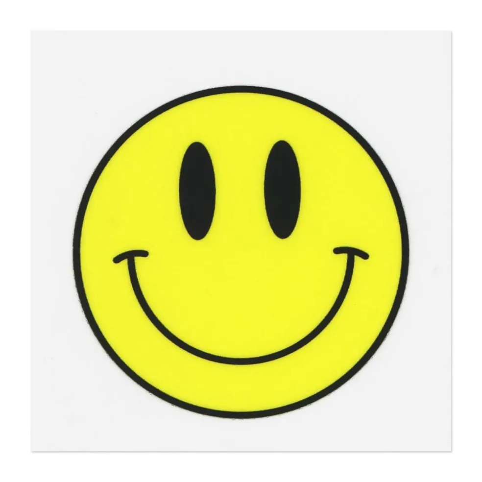 Yellow Smiley Face Direct to Film Transfer by Make Market®