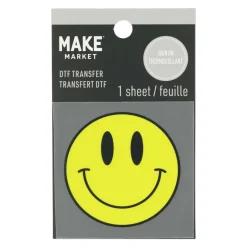 Yellow Smiley Face Direct to Film Transfer by Make Market®