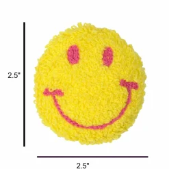 Yellow Smiley Face Filled Patch Embellishment by Celebrate It™