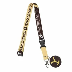 Yellowstone Dutton Ranch 22-Inch Lanyard With Rubber Charm and Clear ID Sleeve