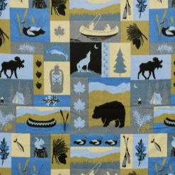 Yellowstone Fishing Blue Fleece Fabric | Free Shipping | Buy More & Save More
