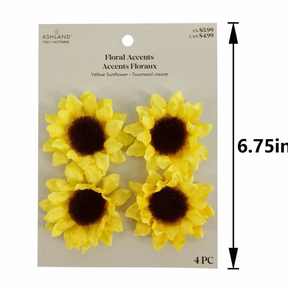 Yellow Sunflower Floral Accents, 4ct. by Ashland®