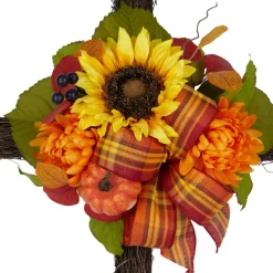 17" Yellow Sunflower & Pumpkin Mix Saddle by Ashland®
